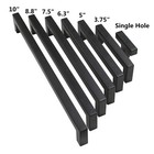 Black Kitchen Square Cabinet Handles Drawer Pull Knobs Stainless Steel 12mm 1/2"