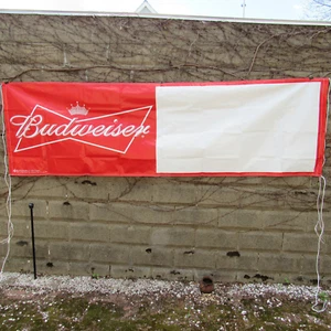 Budweiser 9' x 3' Messaging Banner, Three (3), Blank, 2011 Anhueser-Busch - Picture 1 of 6