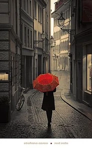 IMPRESIÓN ARTÍSTICA PAISAJE URBANO Lluvia Roja Stefano Corso 16x26 - Imagen 1 de 1