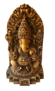 "Figura/Estatua/Murti intrincada resina bronceada Ganesh/Ganapati 7,5"" - Detallada - India" - Imagen 1 de 6