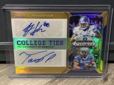 #02/10 Tony Pollard Darrell Henderson Rookie Auto Card 2019 Prizm Draft Memphis