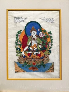 20th century century Unsigned Color Woodcut: "White Tara" - Picture 1 of 3