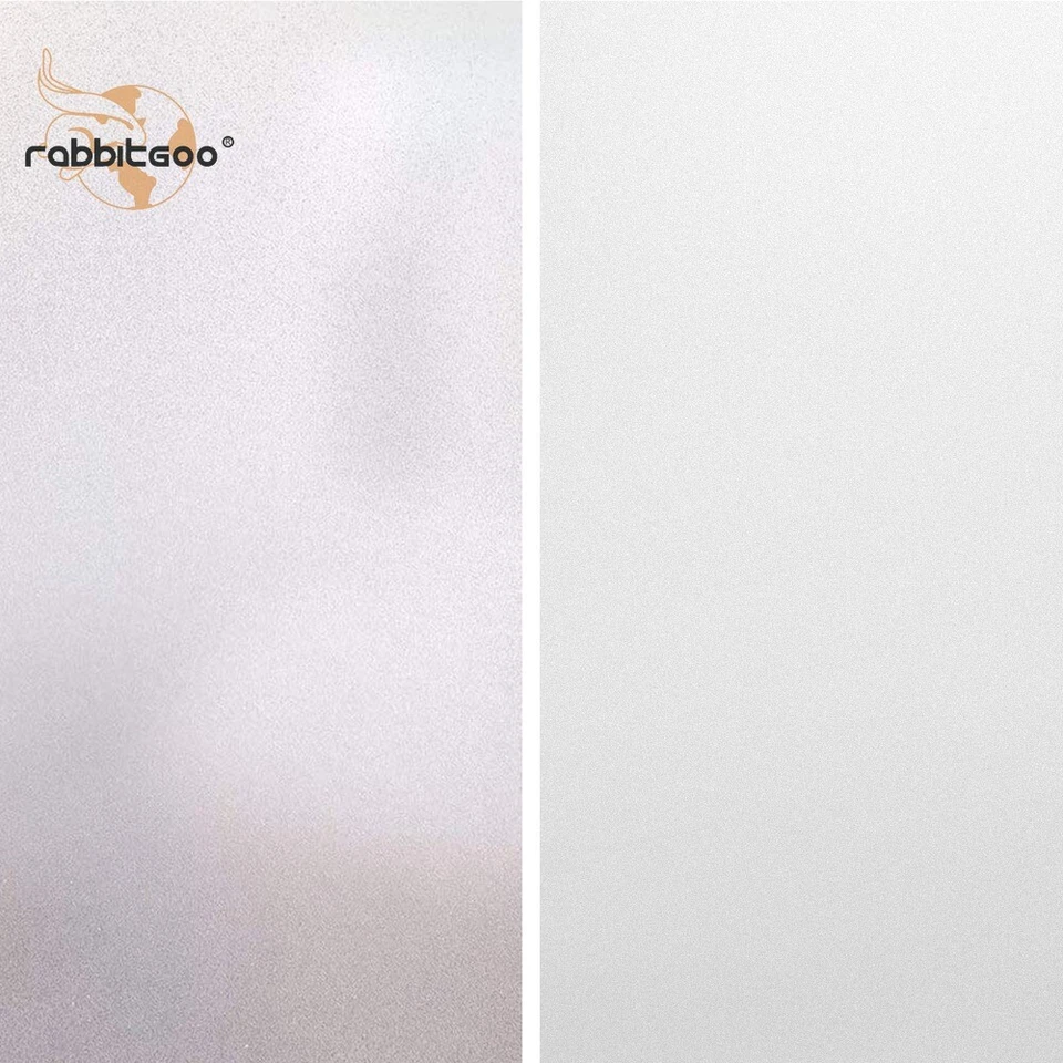 Rabbitgoo Esmerilado Privacidad Opaca Ventana Película Vidrio Blanco Adhesivo Estático Adhesivo Foto 1 de 4