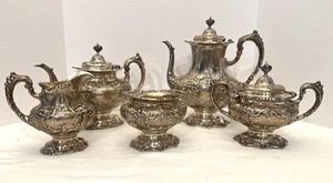 FRANCIS I BY REED & BARTON Sterling Silver 5-PC TEA & COFFEE SET ~No Monos 570A - Picture 1 of 13