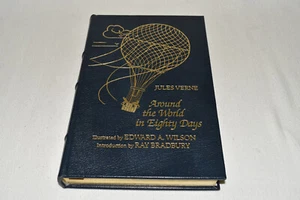 Easton Press AROUND WORLD EIGHTY DAYS Verne LEATHER 1983 1ST FAMOUS EDITION FINE - Picture 1 of 15