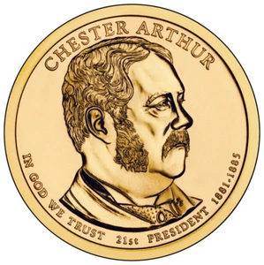2012-D CHESTER ARTHUR PRESIDENTIAL DOLLAR MÜNZE - Bild 1 von 1
