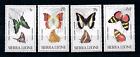 Butterflies Sierra Leone #487 - 490  Mint Never Hinged Complete 1980 Set