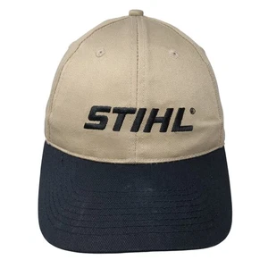 Stihl Strapback Hat Brown One Size Embroidered Spell Out Colorblock - Picture 1 of 9