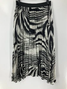 Frank Usher Pleated Floaty Maxi Skirt Animal Print Elastane Waist Uk 16 Vgc #T3 - Picture 1 of 6