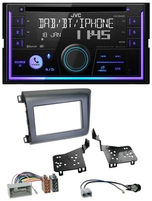 JVC MP3 USB 2DIN DAB Bluetooth CD Autoradio für Honda Civic US Modelle 2012-2015 - Bild 1 von 4