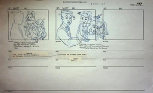 Kid 'n Play (TV series) 1990Production Hand Drawn Storyboard Marvel Productions - Picture 1 of 2