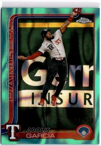 Adolis Garcia 2025 Topps Chrome Aqua FlowFractor #293 Texas Rangers #195/199 - Picture 1 of 2