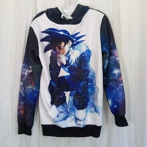 Felpa con cappuccio Galaxy Goku pullover NUOVA Dragon Ball Z grafica anime unisex felpa M - Foto 1 di 5