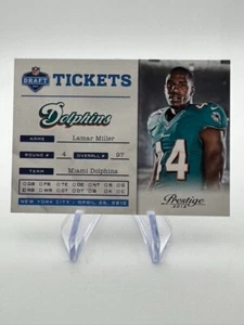 2012 Playoff Prestige NFL Draft Tickets Lamar Miller #22 Rookie RC - Picture 1 of 2