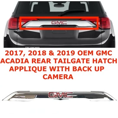 GMC Acadia 2017 2018 2019 puerta trasera escotilla aplique con cámara cromada 84169198 Foto 1 de 4