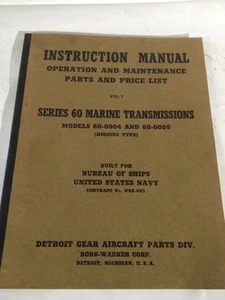 Piezas de operación/mantenimiento manual de instrucciones Velvet Drive serie 60 - Imagen 1 de 4