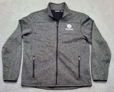 Eddie Bauer Storm Repel Men's L Jacket Defenders ADT Logo Gray Full Zip Fleece - Image 1 of 4