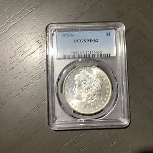 1878-S Silver Morgan Dollar MS 62 - Picture 1 of 2