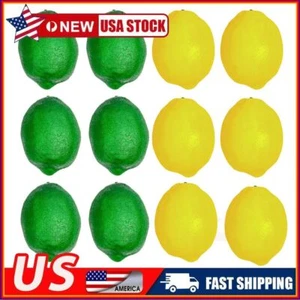 Fake Artificial Lemon Decor Kitchen Party Table Faux Fruit Lemons Decoration - Picture 1 of 15