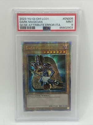 PSA 9 2023 Yu-Gi-Oh! DARK MAGICIAN Quarter Century Rare #EN005 Attribute Error - Image 1 of 2
