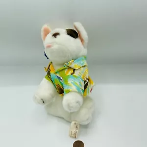 1988 Applause Spuds Mackenzie Bud leichtes Plüschtier Stofftier Hawaiihemd 7 Zoll - Bild 1 von 9
