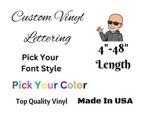 Custom Your Own Text Vinyl Decals Many Sizes, Colors