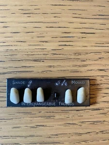 Dientes postizos antiguos raros | dentaduras postizas caras intercambiables - Imagen 1 de 1