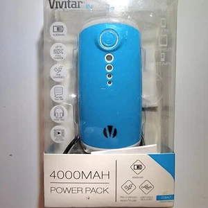 Portable Charger Battery Pack Power Bank 4000mAh USB Vivita Infinite Cobalt Blue - Picture 1 of 3