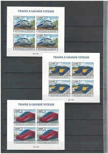 BURUNDI FRENCH AFRICA TRAINS & RAILROADS MNH SOUVENIR SHEETS LOT (BURU 441) - Picture 1 of 2