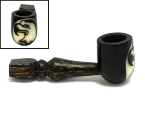 Pipa de nuez de Tagua tallada natural hecha a mano American Bald Eagle pequeña hecha a mano para fumar tabaco - Imagen 1 de 4