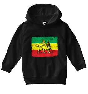 Lion Flag - Jamaican Jamaica Rasta Country Proud Pride Toddler/Youth Hoodie - Picture 1 of 12