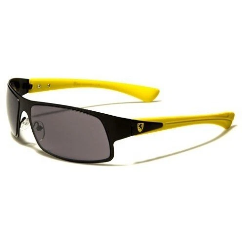 Gafas de sol de diseñador deportivas conducción detalles amarillos para hombre pesca protección UV400 Foto 1 de 1