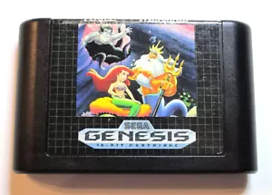 Disney's Little Mermaid Sega Genesis Authentic Cartridge Only Cleaned & Tested - Picture 1 of 2