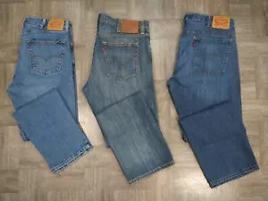 Lot of 3 LEVI'S / 514 SLIM STRAIGHT, 569 LOOSE STRAIGHT, 505 REGULAR - 38 x 32 - Picture 1 of 23