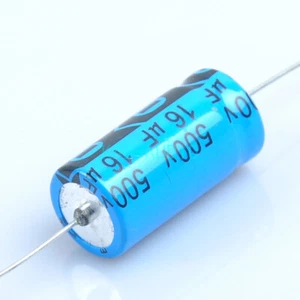 2 Stck. Vintage 16*31 mm Axial Elektrolytisch 16uf 500 V Kondensator für Gitarrenverstärker Zum Selbermachen - Bild 1 von 4