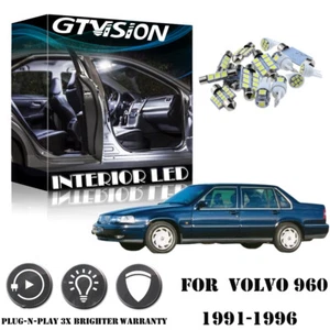 10Pcs Super Bright White LED Lights Interior Package Kit for Volvo 960 1991-1996 - Foto 1 di 7