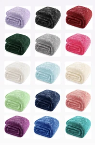 Soft Plush Throw Blanket 50x70 | Fleece Couch Sofa Bed Blanket, 15 Colors - Picture 1 of 27