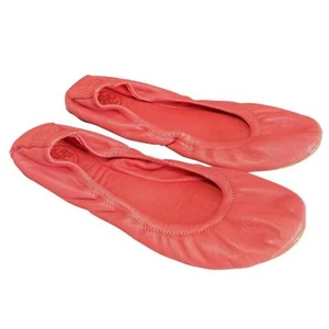 Tory Burch Leder Ballerinas Damen 7 Koralle Slipper Freizeit Sommer Boho - Bild 1 von 12