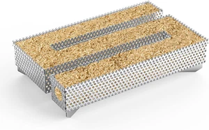 Only Fire 12 Hours Pellet Maze Smoker Tray, Grill Smoker Box for Hot and Cold Me - Bild 1 von 12