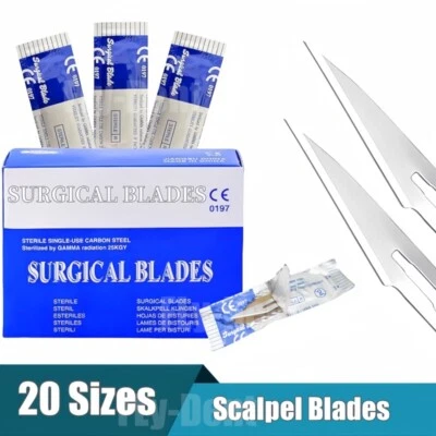 Sterile Scalpel Blades Carbon Steel Surgical Blade Dental Medical Instruments - Image 1 of 4