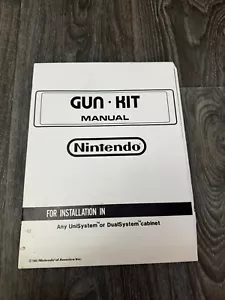 VINTAGE 1985 NINTENDO GUN KIT ARCADE GAME MANUAL for INSTALLATION UNISYSTEM DUAL - Picture 1 of 4