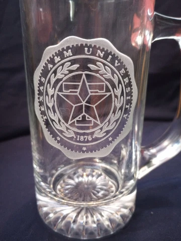 Texas A&M Chrystal Mug Etched Logo Cover