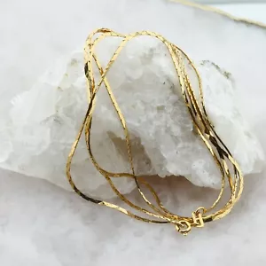 Collana come spina di pesce oro giallo lunga 14K, 30 pollici - Foto 1 di 6