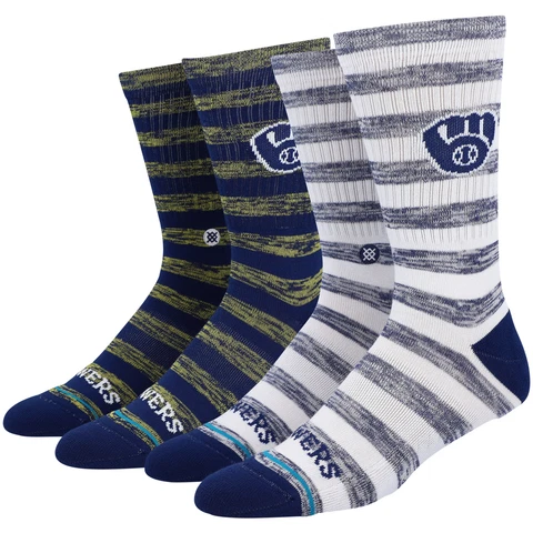 Stance Milwaukee Brewers 2-Pack Twist Crew Socks Set Cover