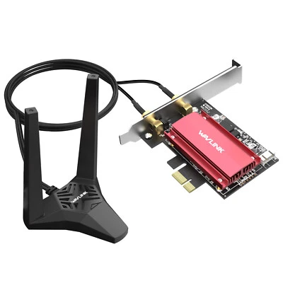 AX5400 WiFi 6E PCIe Network Card Tri-Band Intel AX210 Wireless BT5.3 Adapter - Image 1 of 4