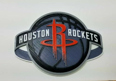 Houston Rockets 3D Basketball Logo - Emblem, Ornament or Magnet !! Cover