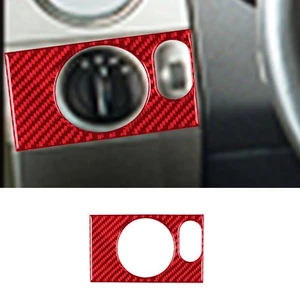 Red Carbon Fiber Light Switch Control Panel Trim Cover For Ford F150 2004-2008 - Picture 1 of 13