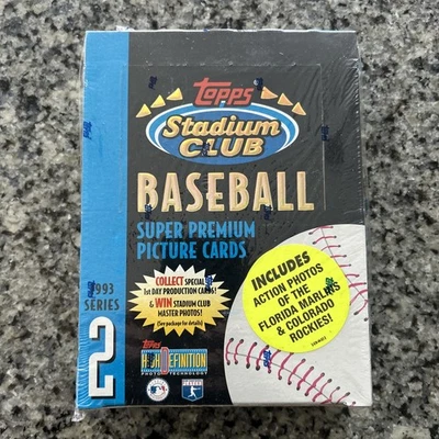 1993 Topps Stadium Club Super Premium Baseball Cards Box Series 2 SEALED HOF’ers - Image 1 of 3