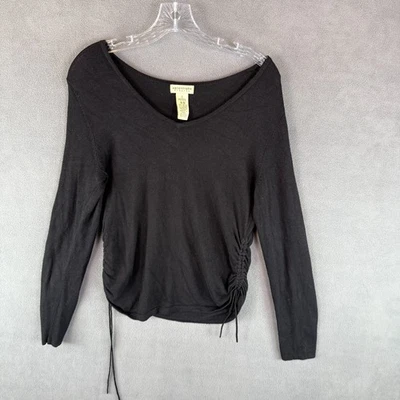 Blusa Apostrophe Feminina Cintura Cintura Preta Manga Longa Tamanho Pequeno (6-8) - Imagem 1 de 4