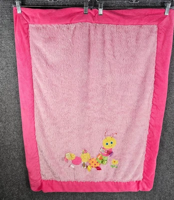 TAGGIES Pink Caterpillar Baby Blanket Tags Security Lovey 30x40 2010 #T22670H - Image 1 of 4